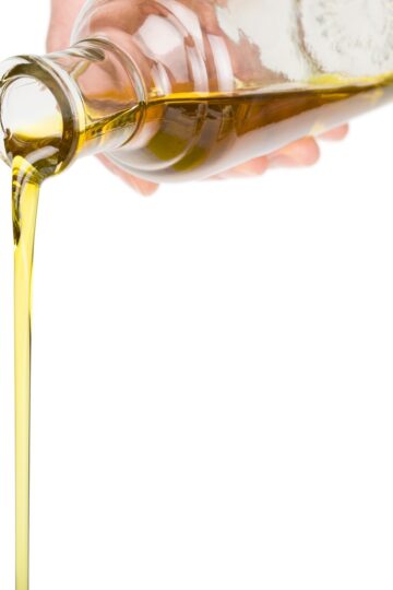 oil pouring from a bottle