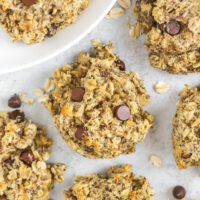 overhead close-up view of breakfast cookies