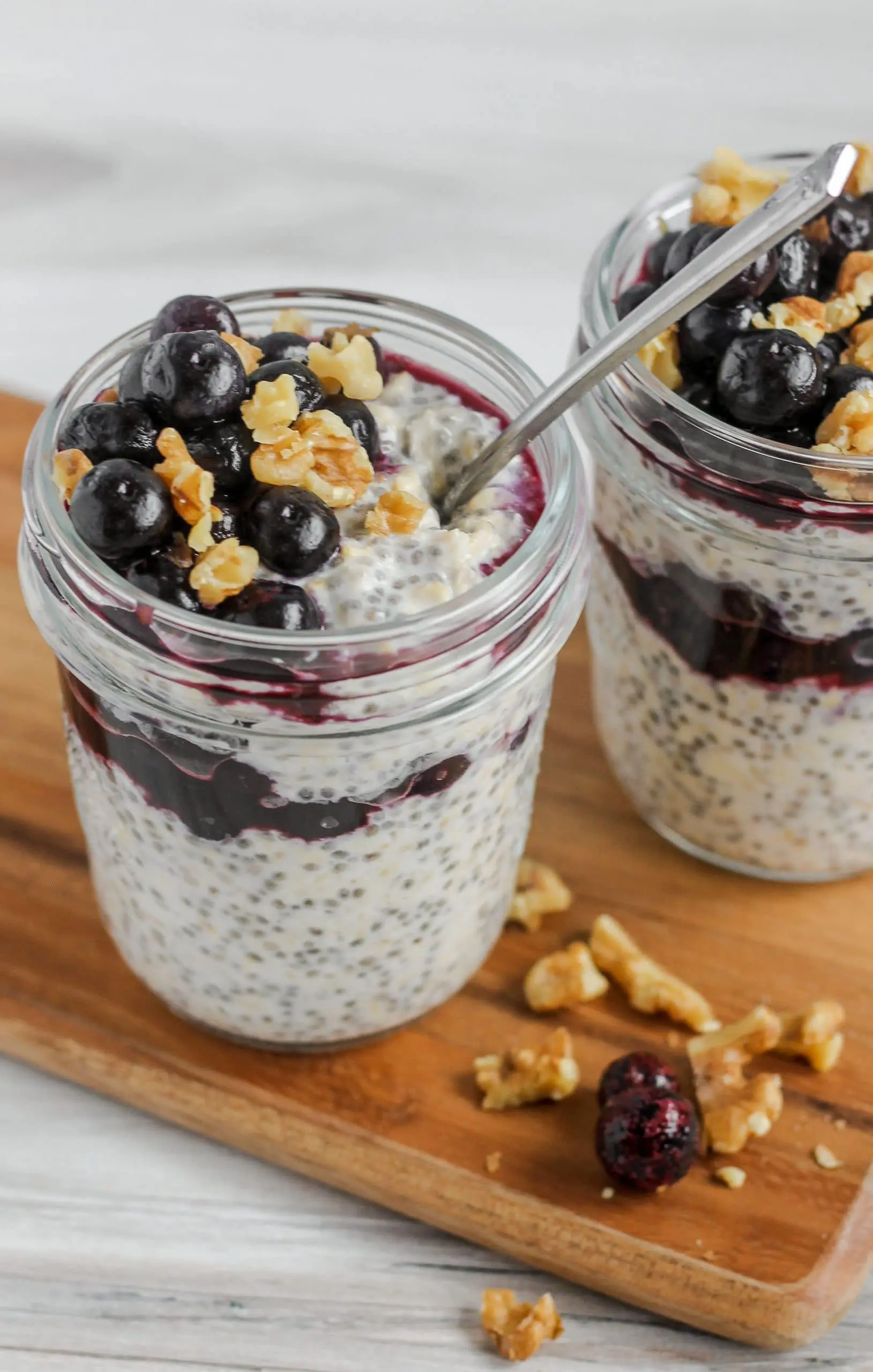 Blueberry Chia Overnight Oats - Clean Plate Mama