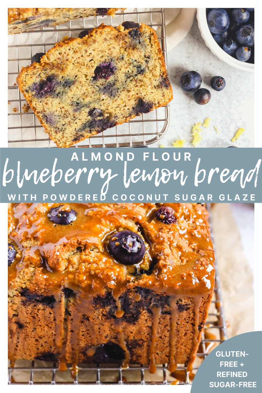 Almond Flour Blueberry Lemon Bread Clean Plate Mama
