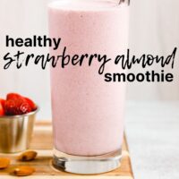 pinterest pin for strawberry smoothie recipe