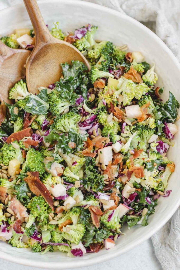 Healthy Broccoli Kale Salad - Clean Plate Mama