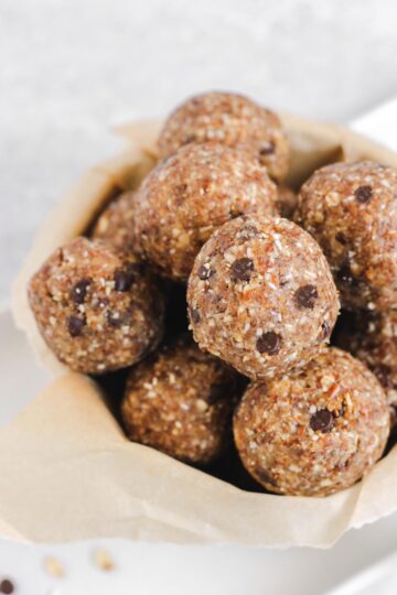 bowl filled with snack balls