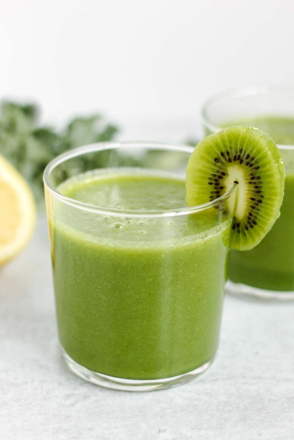 Refreshing Apple Kiwi Kale Smoothie (no banana) Clean Plate Mama