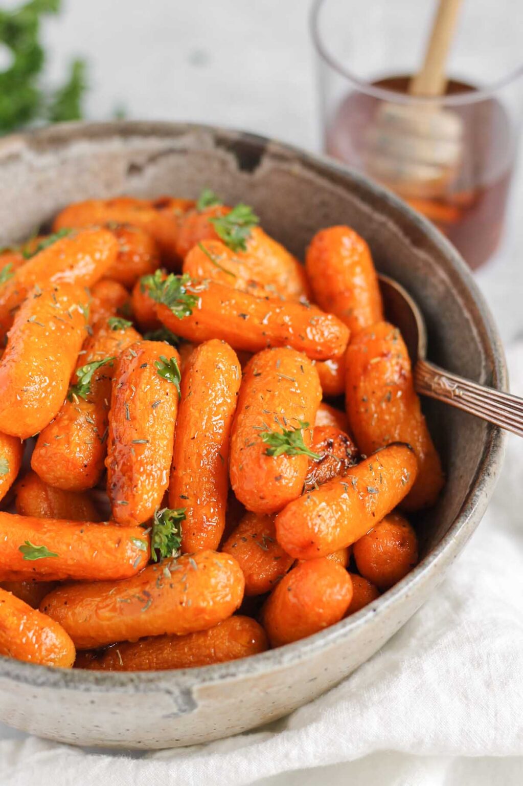 Air Fryer Baby Carrots (with honey glaze) Clean Plate Mama