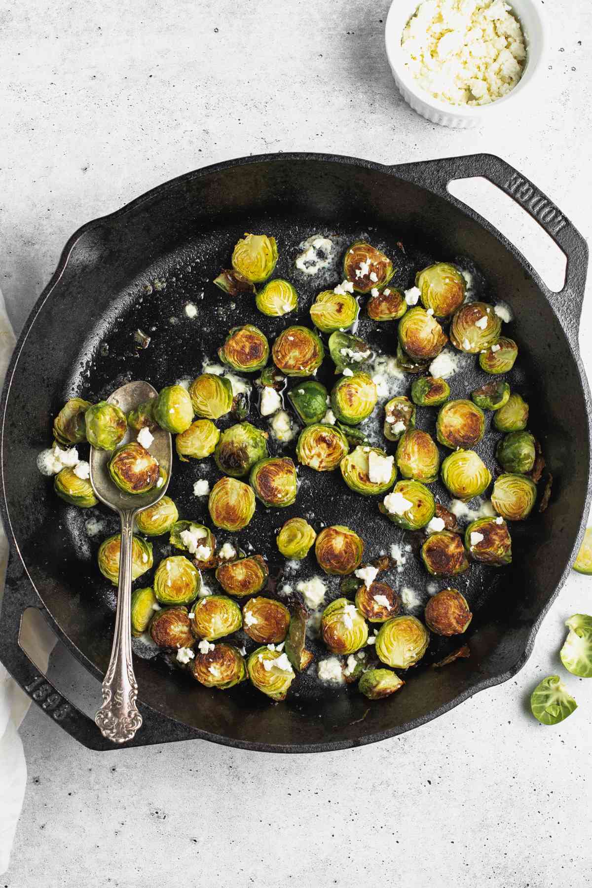 Roasted Brussels Sprouts with Goat Cheese and Honey Clean Plate Mama