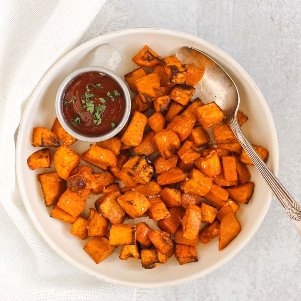 Air Fryer Sweet Potato Cubes Clean Plate Mama
