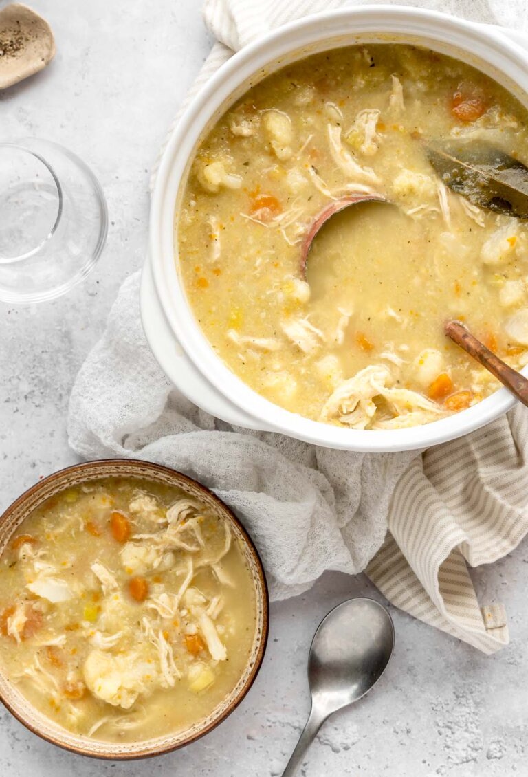 Creamy Chicken Cauliflower Soup (GF + DF) Clean Plate Mama