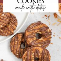 Pinterest pin for healthy Samoa cookies.