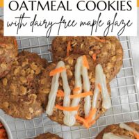 Pinterest pin for best carrot cake oatmeal cookies.