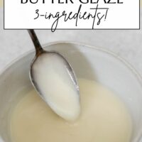 Pinterest pin for coconut butter glaze.