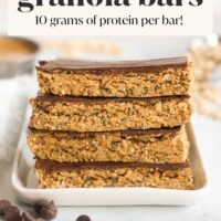 Pinterest pin for protein granola bars.