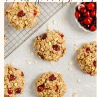 Pinterest pin for cranberry apple breakfast cookies.